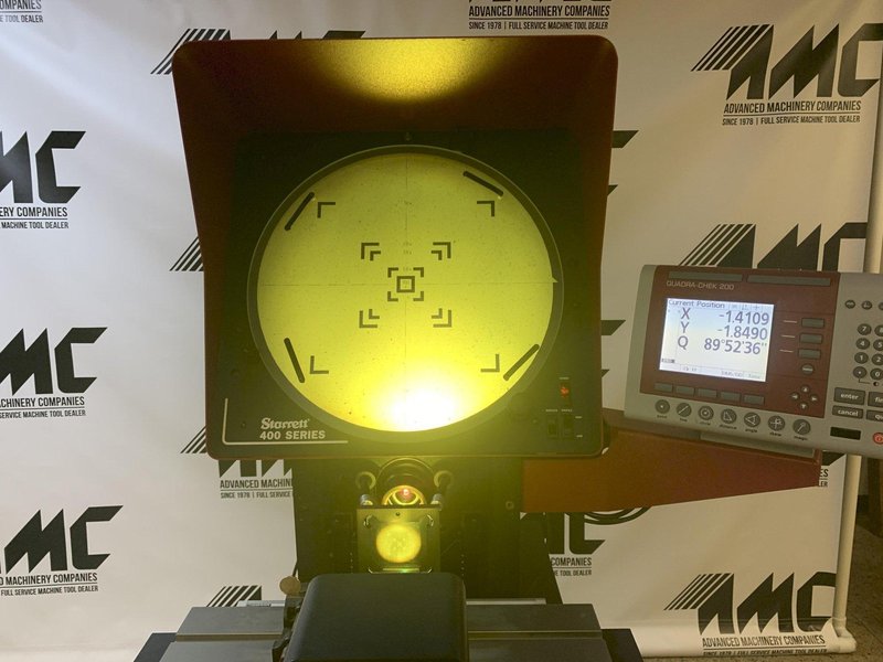STARRETT HE400 Comparator, 10x, DRO, Surface, Cabinet Base.