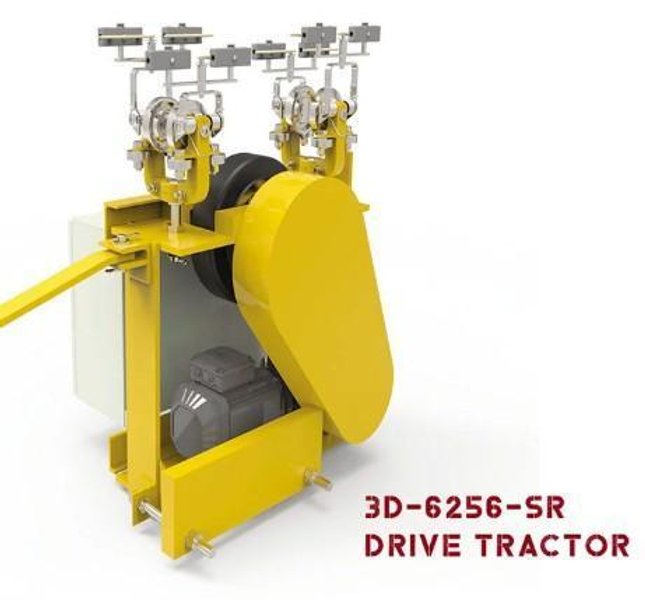 TC AMERICAN CRANE RUBBER WHEEL POWERED TRACTOR DRIVE TROLLEY &amp; HOIST CARRIER, NEW IN CRATE: YOBRO #24829