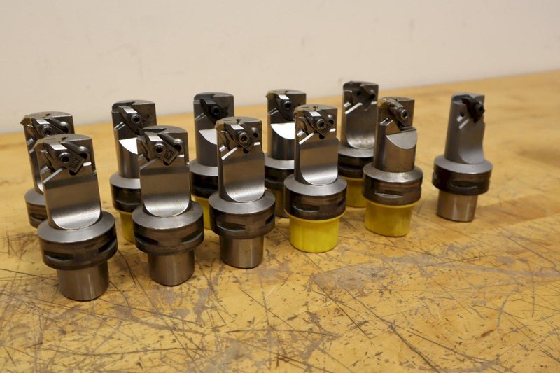 Jewell Tool Group C5 Capto Shank Short Replaceable Inserted Grooving Heads uses 4125 Type Inserts (11pcs)- Auction Item