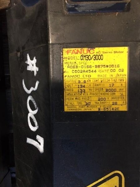 FANUC AC SERVO MOTOR STOCK #3007
