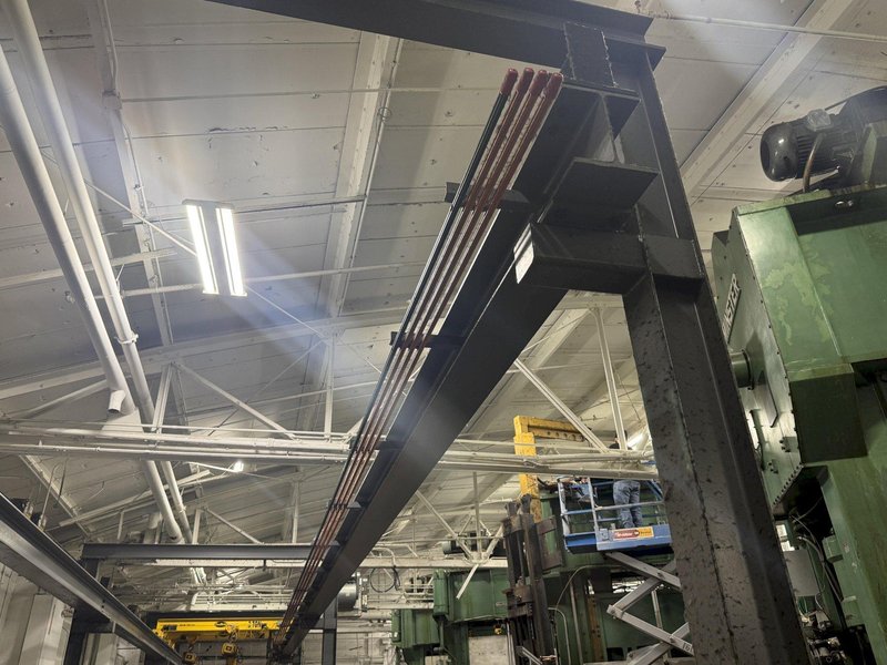 (2) 3 TON x 12' WIDE x 60' LONG CRANE WORKS / HARRINGTON FREE STANDING BRIDGE CRANE SYSTEM: YOBRO #24680