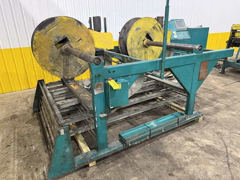 60" x 16 GAUGE IOWA MODEL #GAF60-6 COIL SLEAR (SLITTING &amp; CUT-TO-LENGTH) LINE, WITH UNCOILERS &amp; SIDE PUNCHING / NOTCHING: YOBRO #24552