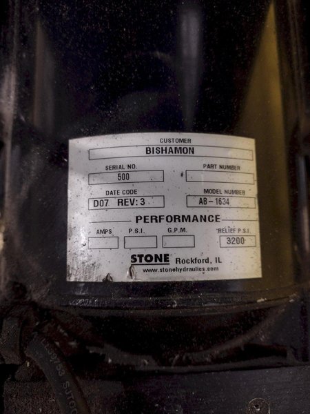 3,500 LBS X 30" X 96" BISHAMON MODEL #VIS-35-48 SINGLE PHASE 110V ROLLER TOP HYDRAULIC LIFT TABLE: STOCK #20967