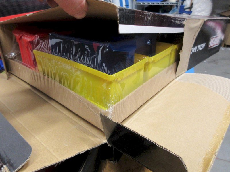 Ironton Metal Wall Mount Racks with Plastic Storage Bins, (6 kits) **New In Boxes**- Auction Item