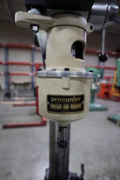 Jet 16" Drill Press, Floor Model, On Portable Base, w Procunier 2 Tap Head- Auction Item