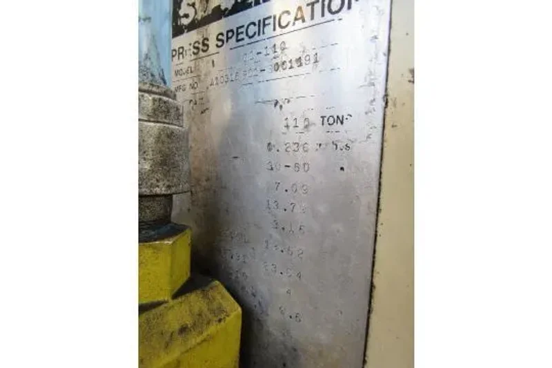 121 Ton Stamtec Gap Frame Press Model G1-110