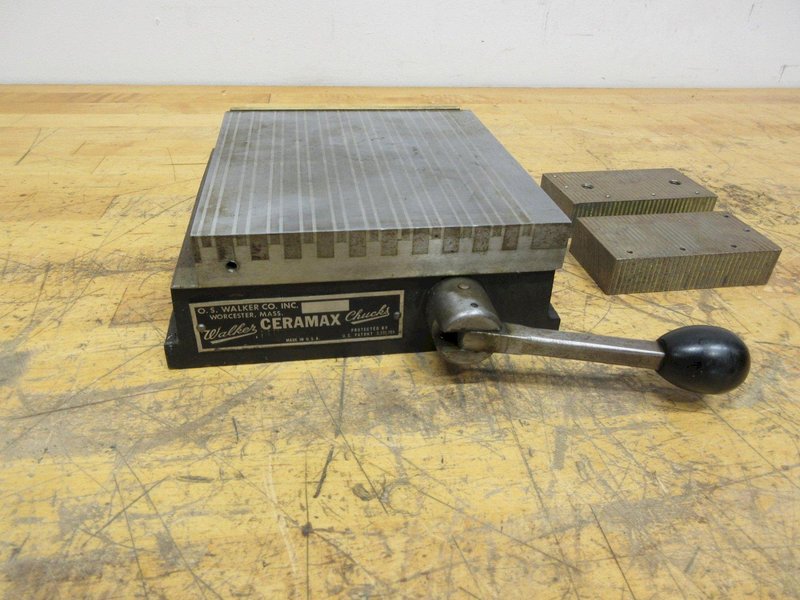 Walker Ceramax Permanent Magnetic Chuck 6" x 6.5", with (2) 4" x 2" x 1" Mag Blocks- Auction Item
