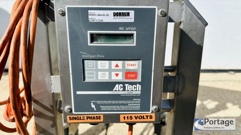 Dorner 7200 Series Sanitary  S.S. Conveyor  |  6” x 72" Up Conveyor with VFD Control