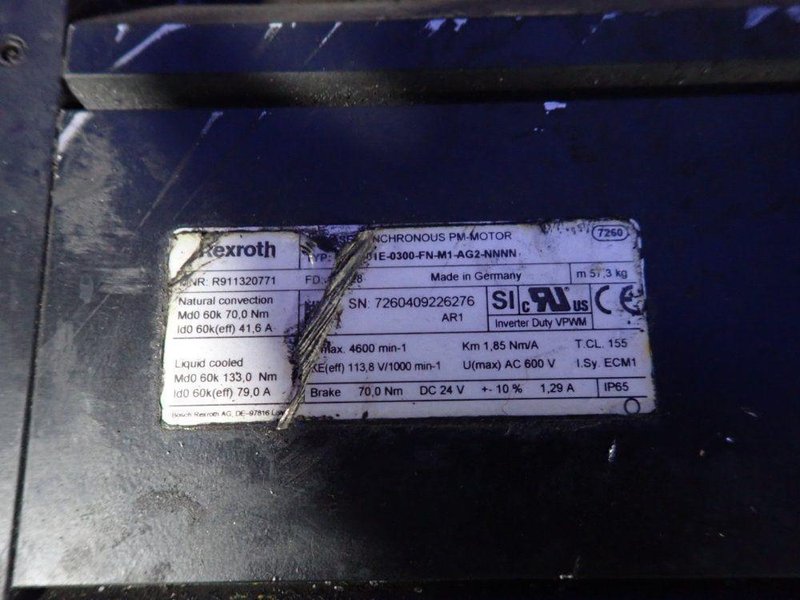REXROTH SERVO MOTOR   -  MSK101E-0300-FN-M1-BG2-NNNN
