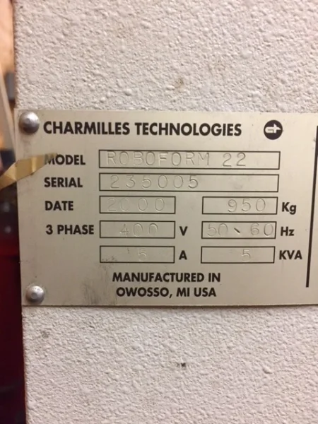 2000 CHARMILLES ROBOFORM 22 | EDM, Wire, CNC