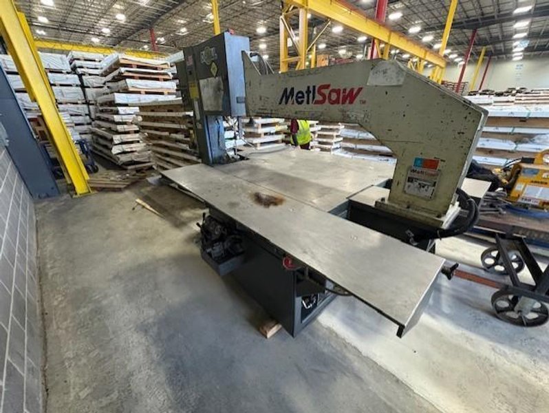 20" X 13" DOALL METL VERTICAL CIRCLE CONTOUR BAND SAW WITH METL SAW HYDRAULIC ROTATING FLOAT TABLE STOCK# 4118