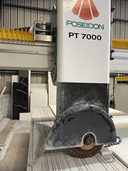 PT-7000 Poseidon CNC Bridge Style Stone Saw, 2017