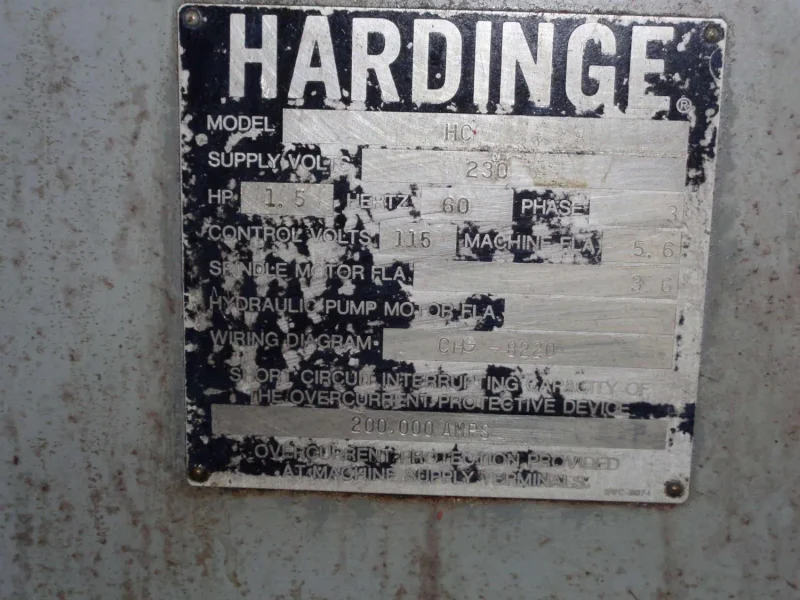 Hardinge HC Chucking Machine Lathe w/CT-A Threading Attachment