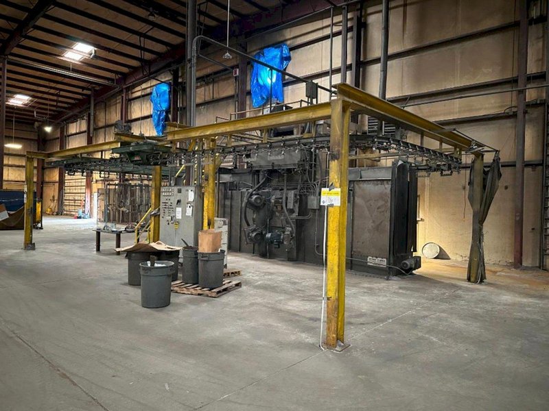 8 WHEEL PANGBORN PASS THROUGH STRUCTURAL SHOT BLAST MACHINE: YOBRO #24717