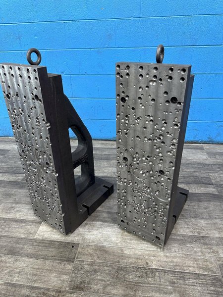 1 SET OF 10&quot; X 16&quot; X 32&quot; HIGH HEAVY DUTY DRILLED AND TAPPED ANGLE PLATES: STOCK #78183