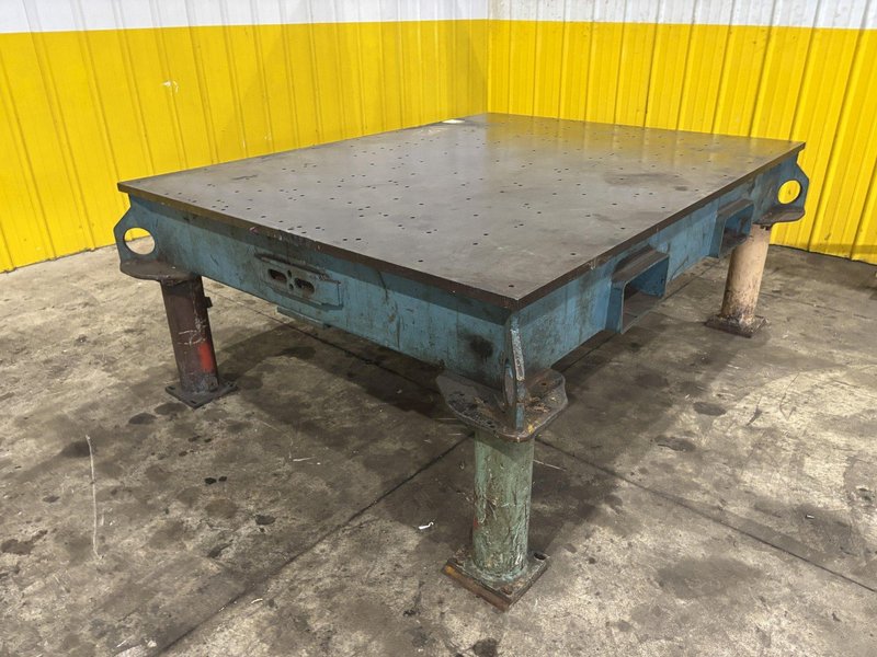 83&quot; X 64&quot; X 32&quot; HEAVY DUTY STEEL LAYOUT TABLE W/ FORKLIFT SLOTS: STOCK #23560