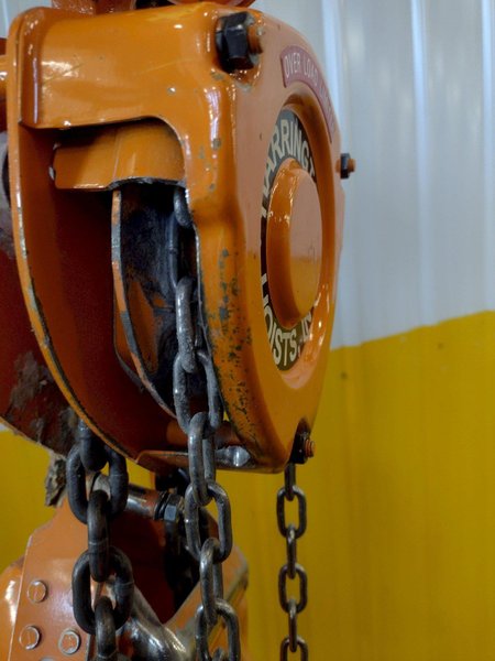 2 TON (4000 LBS)  HOIST WITH MANUAL TROLLEY: STOCK #16533