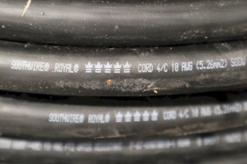 Heavy Duty 3 Phase Wire (1) Approx 25' of 6/3 &amp; 8/1, (1) Approx 26' of 6/4, (1) Approx 100'+ Coil of 4/C 10 AWG Wire- Auction Item