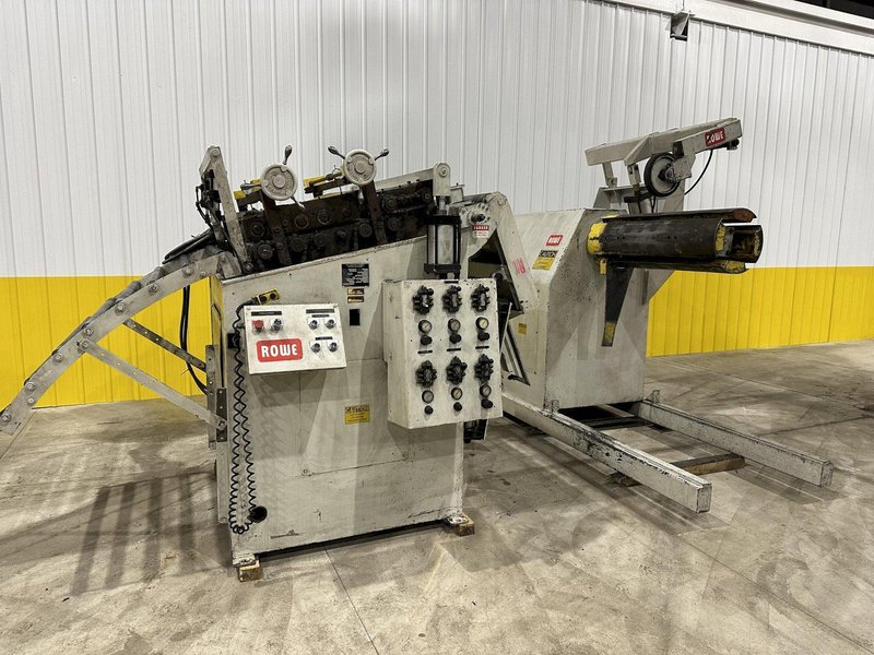 10,000 LB X 40&quot; X .105&quot; ROWE COIL REEL &amp; STRAIGHTENER FEED LINE: STOCK# 3887