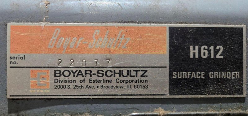 BOYAR SCHULTZ ROTARY SURFACE GRINDER USED