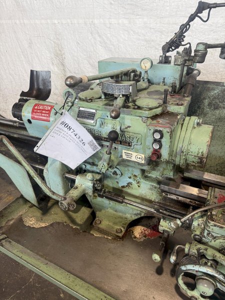 WARNER &amp; SWASEY NO.3 TURRET LATHE WITH TAPER ATTACHMENT. STOCK # 0874326