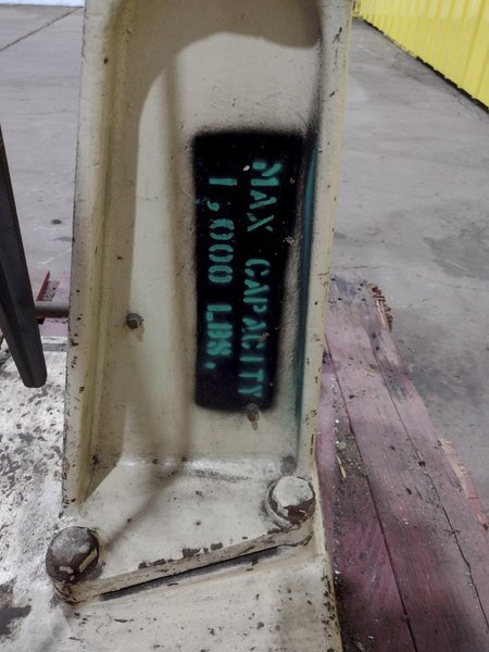 1000 X 20&quot; CWP MOTORIZED COIL REEL UNCOILER: STOCK #19545