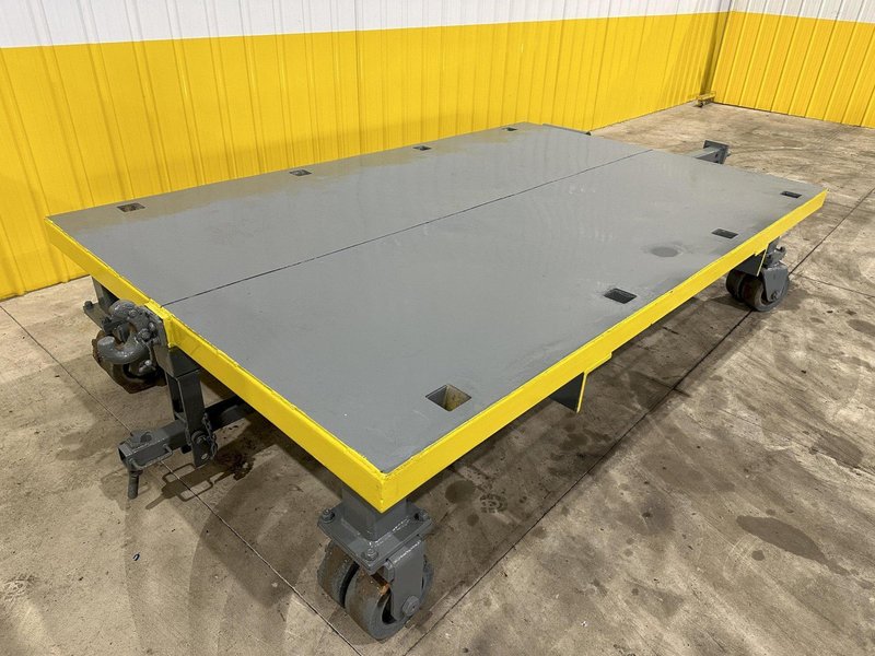 10,000 LBS X 120” X 78” HEAVY DUTY ROLLING TRANSFER CARTS: STOCK #19981