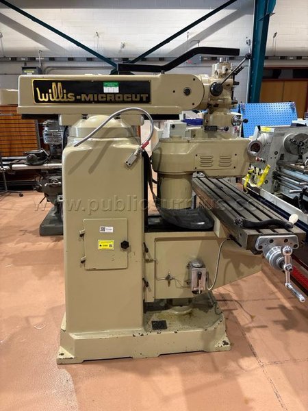 5 HP WILLIS - MICROCUT MODEL #837I VERTICAL KNEE MILL, 10" X 50" TABLE: YOBRO #24918