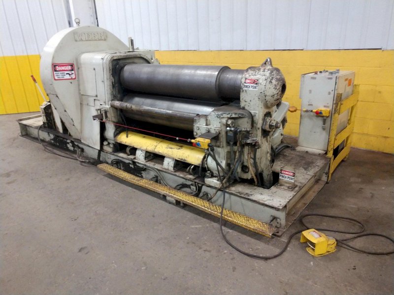 50" X 7/8" WEBB MODEL #9L PLATE BENDING ROLL. STOCK #1120924