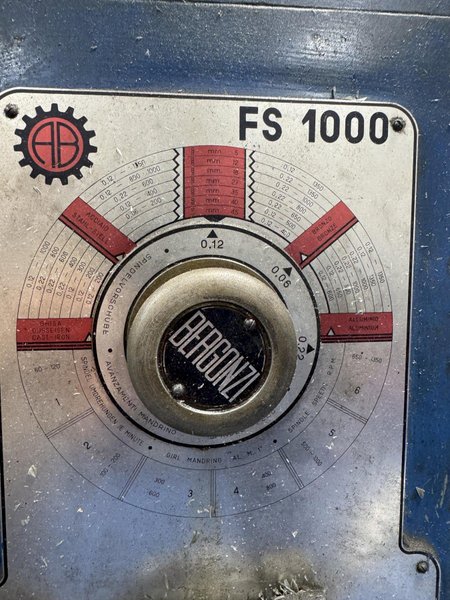 3&#039; X 9&quot; BERGONZI MODEL 1000 RADIAL ARM DRILL. STOCK # 0890025