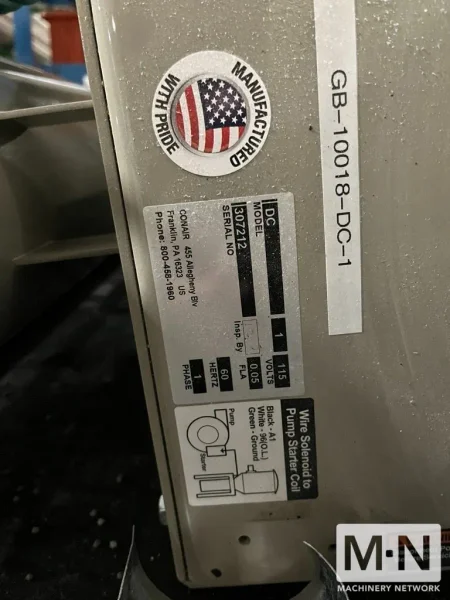 5 HP CONAIR MODEL PD-5 VACUUM PUMP AND DUST COLLECTOR  MFG 2015