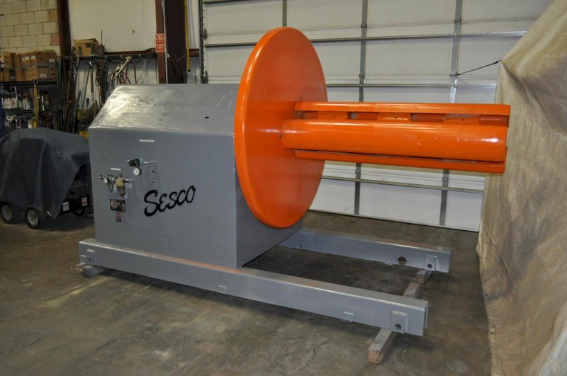 20000 LB X 64&quot; SESCO MOTORIZED UNCOILER HYDRAULIC EXPANSION