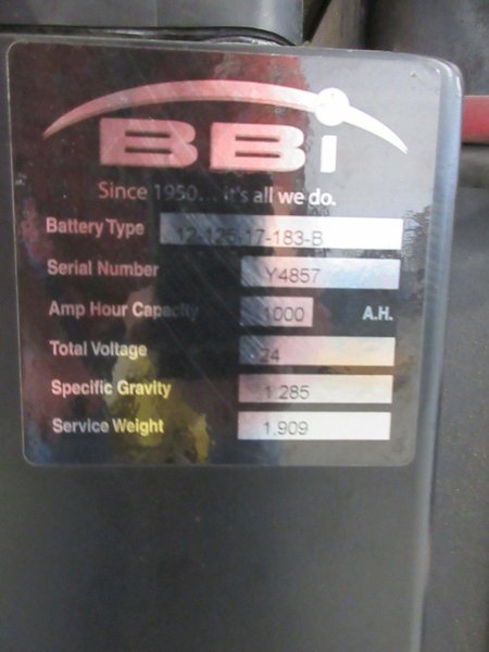 Clark Electric Standing Reach Forklift with Hobart 24V Charger, 4000 LB Load Capacity- Auction Item