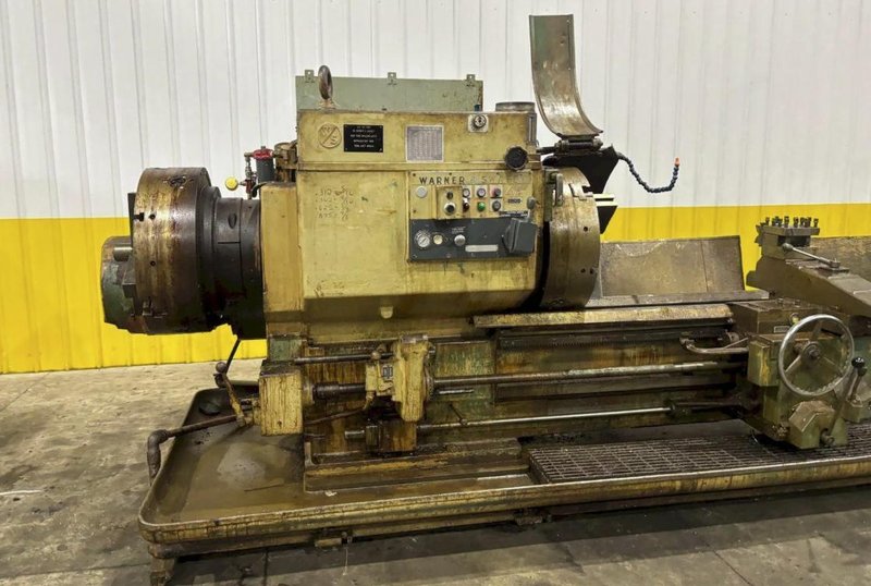 12.5" HOLLOW SPINDLE WARNER &amp; SWASEY MODEL 4A (M–3580) SQUARE HEAD TURRET LATHE. STOCK # 1107725