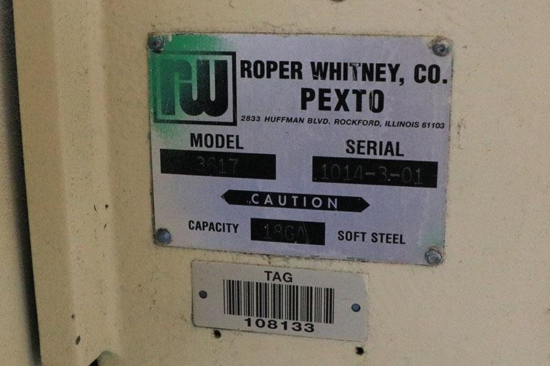 ROPER-WHITNEY (PEXTO) Power Rotary Machine Model 3617