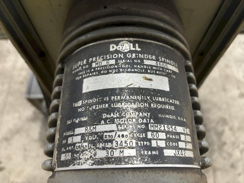 6" X 12" DOALL MODEL #DH612 HORIZONTAL SURFACE GRINDER: STOCK #21260