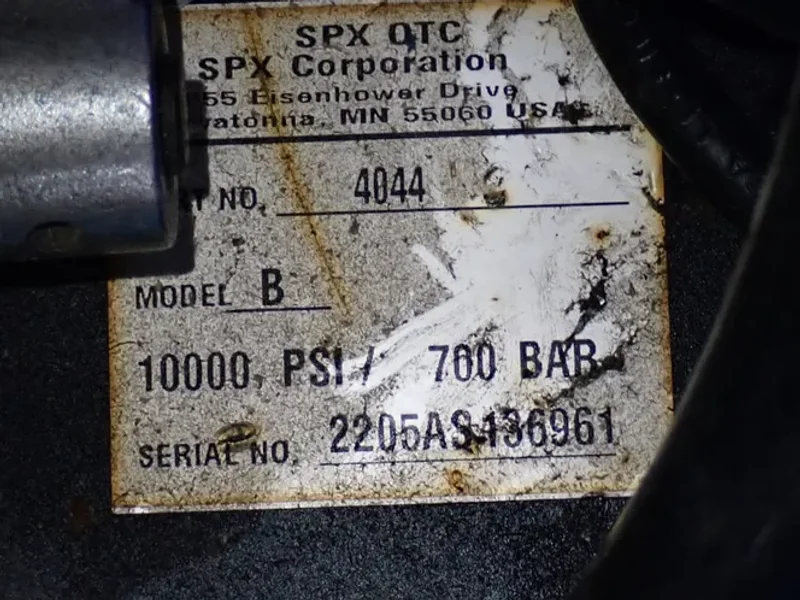 SPX CORPORATION HYDRAULIC POWER UNITS  -  4044