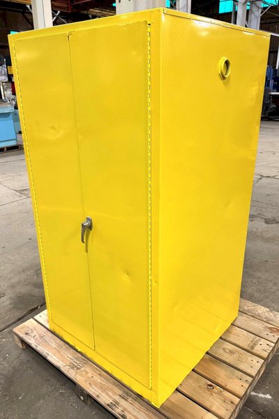 Flammable Storage Cabinet, 55 Gallon Drum Capacity, Double Door, 34&quot; x 34&quot; x 65&quot;H