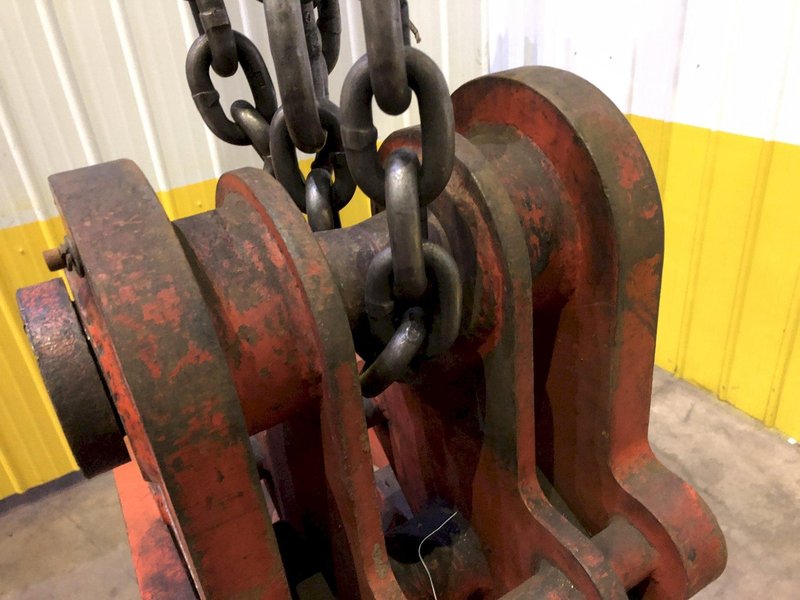 20,000 LB 10 TON BUSHMAN MODEL 6100 SINGLE RIM VERTICAL COIL LIFTING TONG SCISSOR TYPE COIL LIFT: STOCK #15815