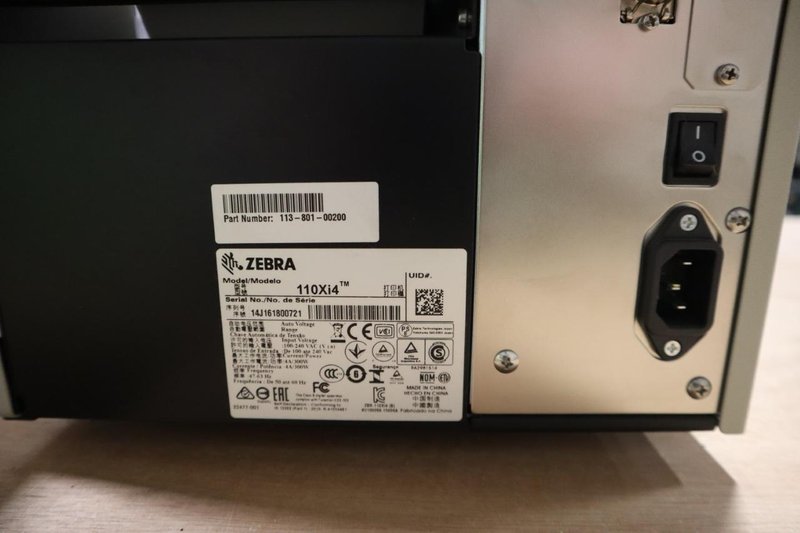 Zebra 110Xi4 Label Printer, 203 dpi, 4" Wide Label Cap- Auction Item