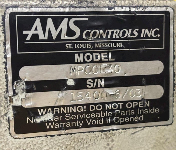 AMS &amp; EXCEL MODEL #MPC0N30 ELECTRICAL CONTROLS, USED FOR TUBE MILL: STOCK #21147