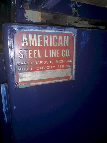 36&quot; X 18 GAUGE AMERICAN STEEL LINE 5  ROLL STRAIGHTENER STOCK #11424