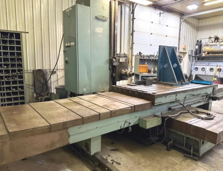 4" NOMURA MODEL #B-100WP TABLE TYPE HORIZONTAL BORING MILL: YOBRO #25193