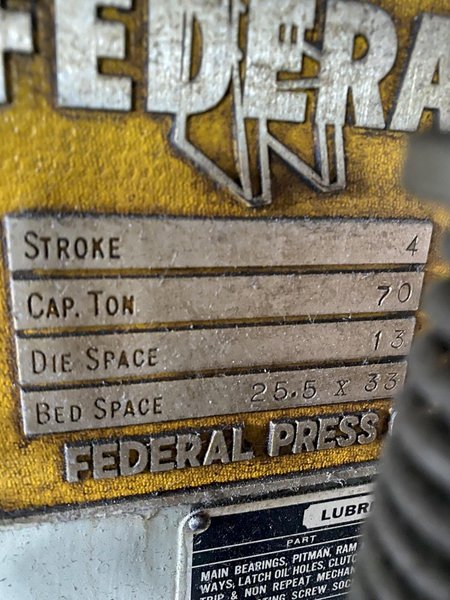 75 Ton Federal OBI Press