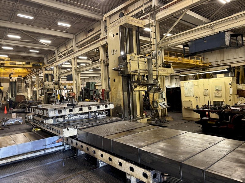 6&quot; GIDDINGS &amp; LEWIS H60-T CNC 4-AXIS HORIZONTAL BORING MILL WITH POWERED TAILSTOCK. STOCK # 1002025