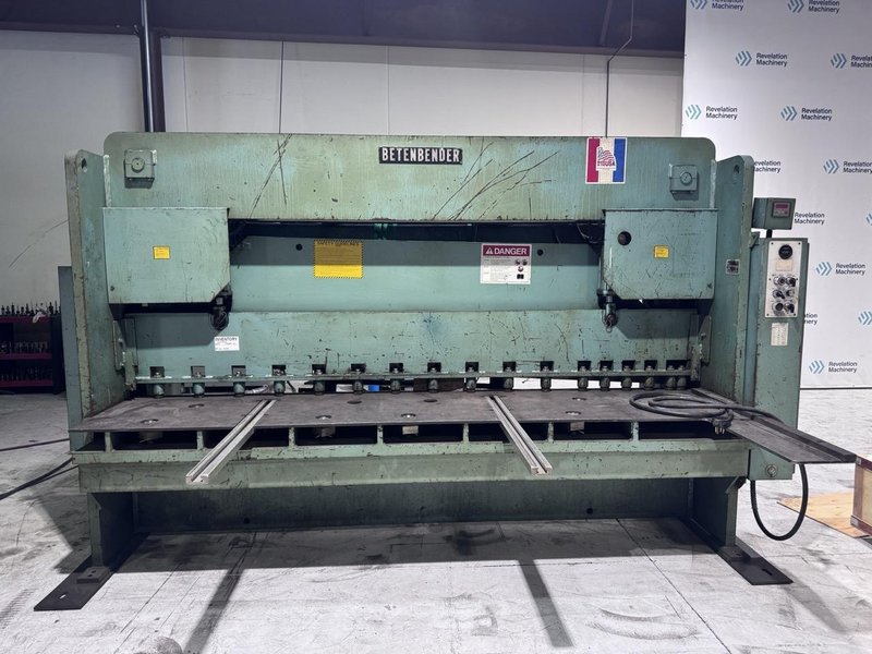 10’ X 3/8” Betenbender Hydraulic Shear, 1999 – Backgauge