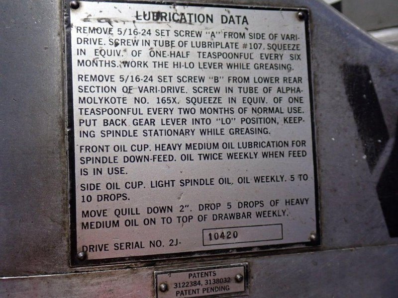 BRIDGEPORT MACHINE 9"X 42" VERTICAL MILL