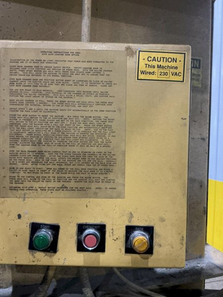 60" X 30" SP INDUSTRIES MODEL VB60 BUNDLE BEE VERTICAL CARDBOARD BALER: YOBRO #24582