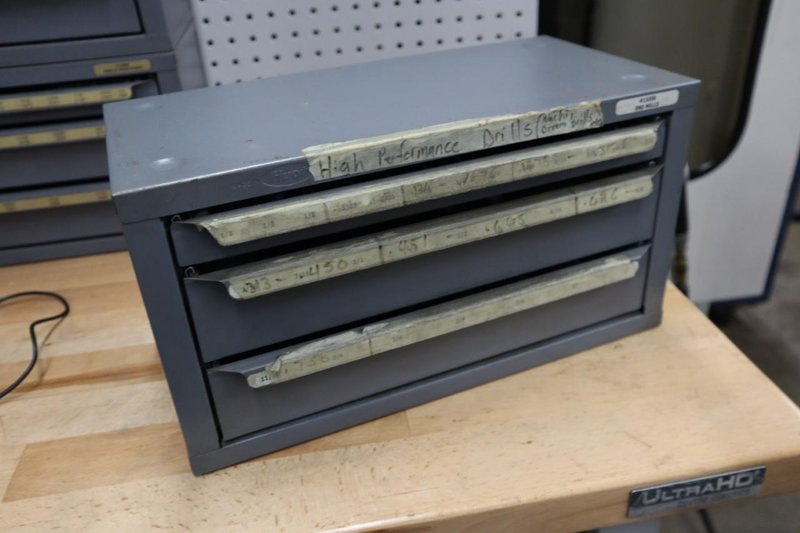 Huot High Performance 3 Drawer Drill Index with Contents- Auction Item