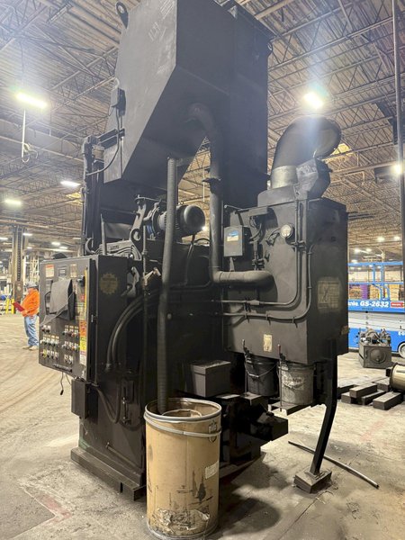 6 CU FT WHEELABRATOR MODEL #WTB-6.0 RUBBER BELT TUMBLE TYPE SHOT BLAST MACHINE: YOBRO #24278